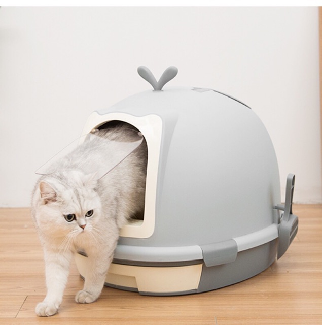 GIAO 1H nhà vệ sinh cao cấp cho mèo tặng thêm 1 tấm ngăn mùi và xẻng ngẫu nhiên
