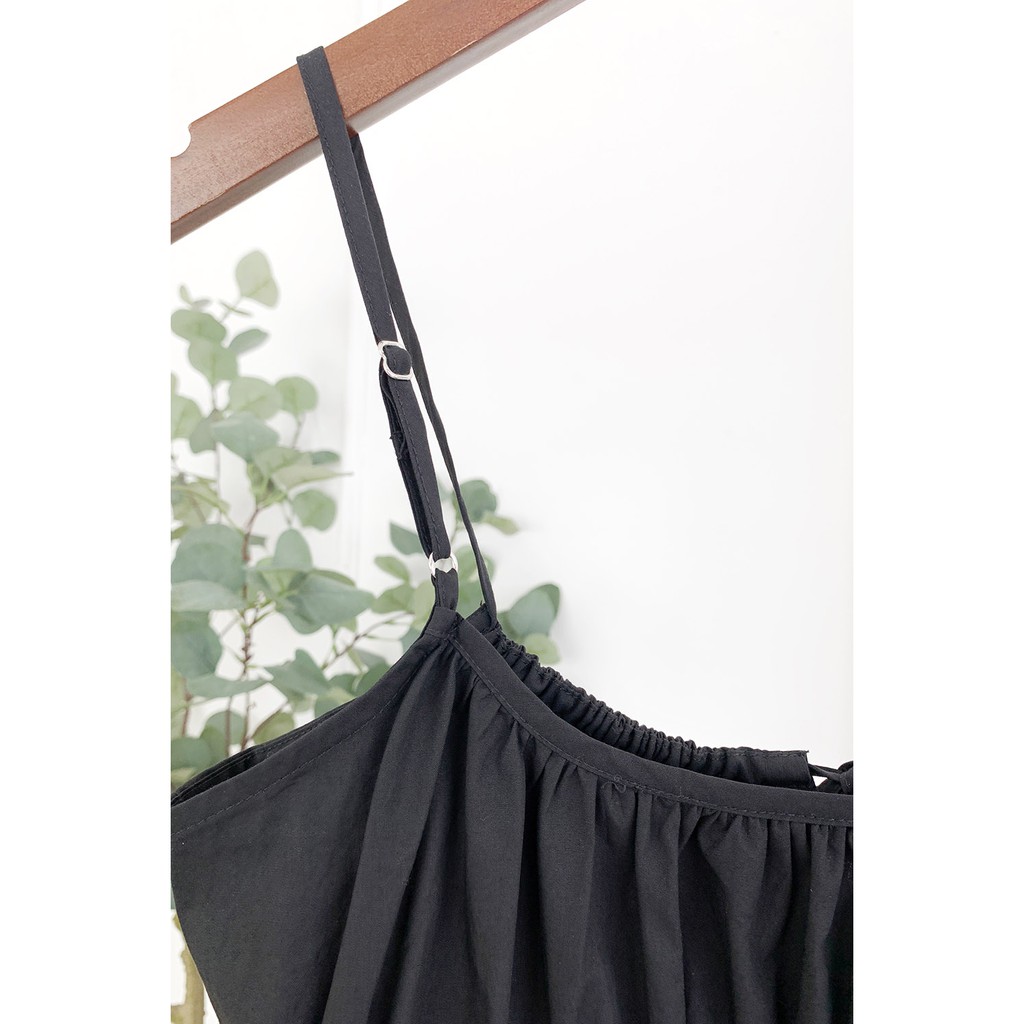 DOTTIE - Đầm Midi Hai Dây Nhún Ngực Nữ D0064 | BigBuy360 - bigbuy360.vn