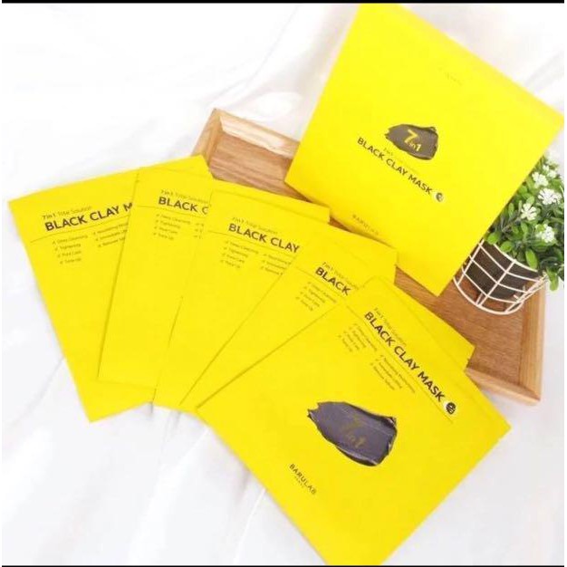 MINT BARULAB BLACK CLAY MASK 7IN1 - MẶT NẠ Giúp Da Trắng Hồng Hào CHÍNH HÃNG
