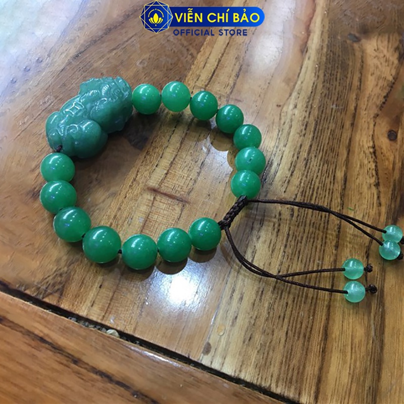 Vòng tay mã não xanh lá, tỳ hưu mã não xanh lá chất liệu đá tự nhiên thời trang phụ kiện trang sức Viễn Chí Bảo V000267