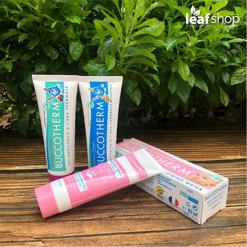 Kem đánh răng hữu cơ Buccotherm 50ml cho bé mới mọc răng, trên 3 và từ 7-12 tuổi