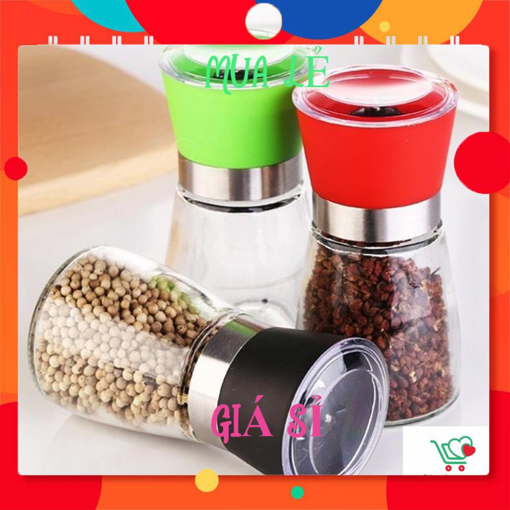 Lọ xay tiêu cầm tay thủy tinh loại đẹp