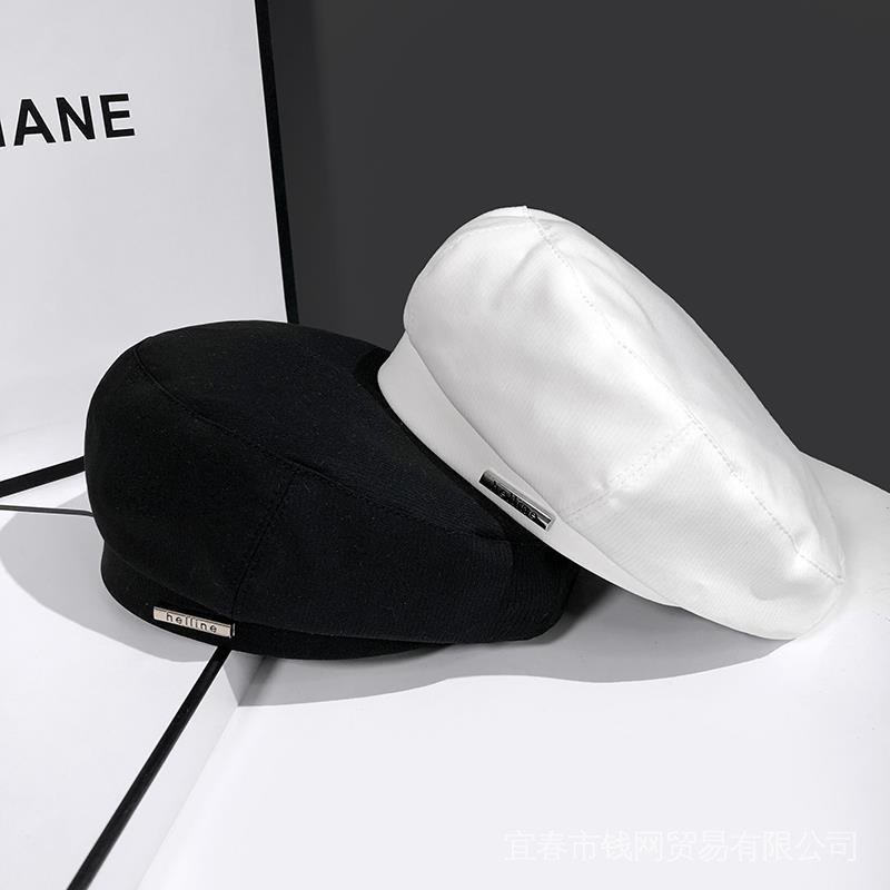 Mũ Beret màu trơn phong cách Retro Anh Quốc cho nữ