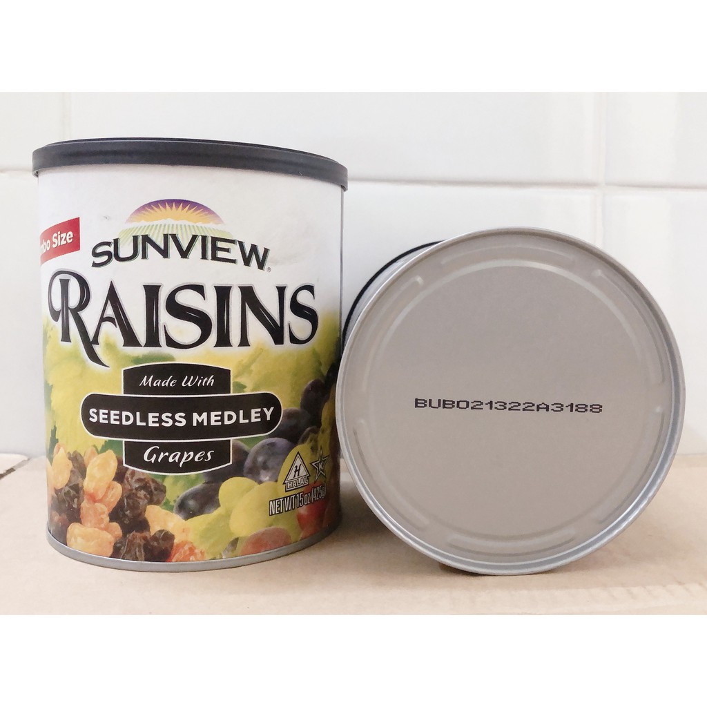 Nho Khô Mỹ Sunview Raisins Date 2022 💝FREE SHIP💝 Nho Khô Sunview Hũ 425g HCM