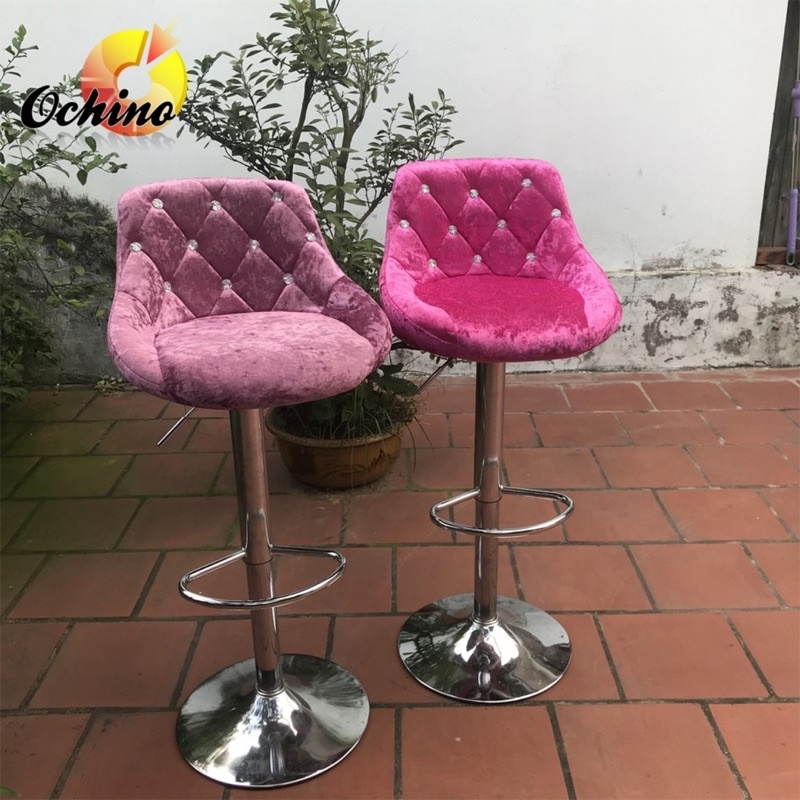Ghế Quầy Bar Cao Cấp - Ghế Makeup - Ghế Spa - Ghế Xoay Trang Điểm - Ghế Livetream - Ghế Nhung