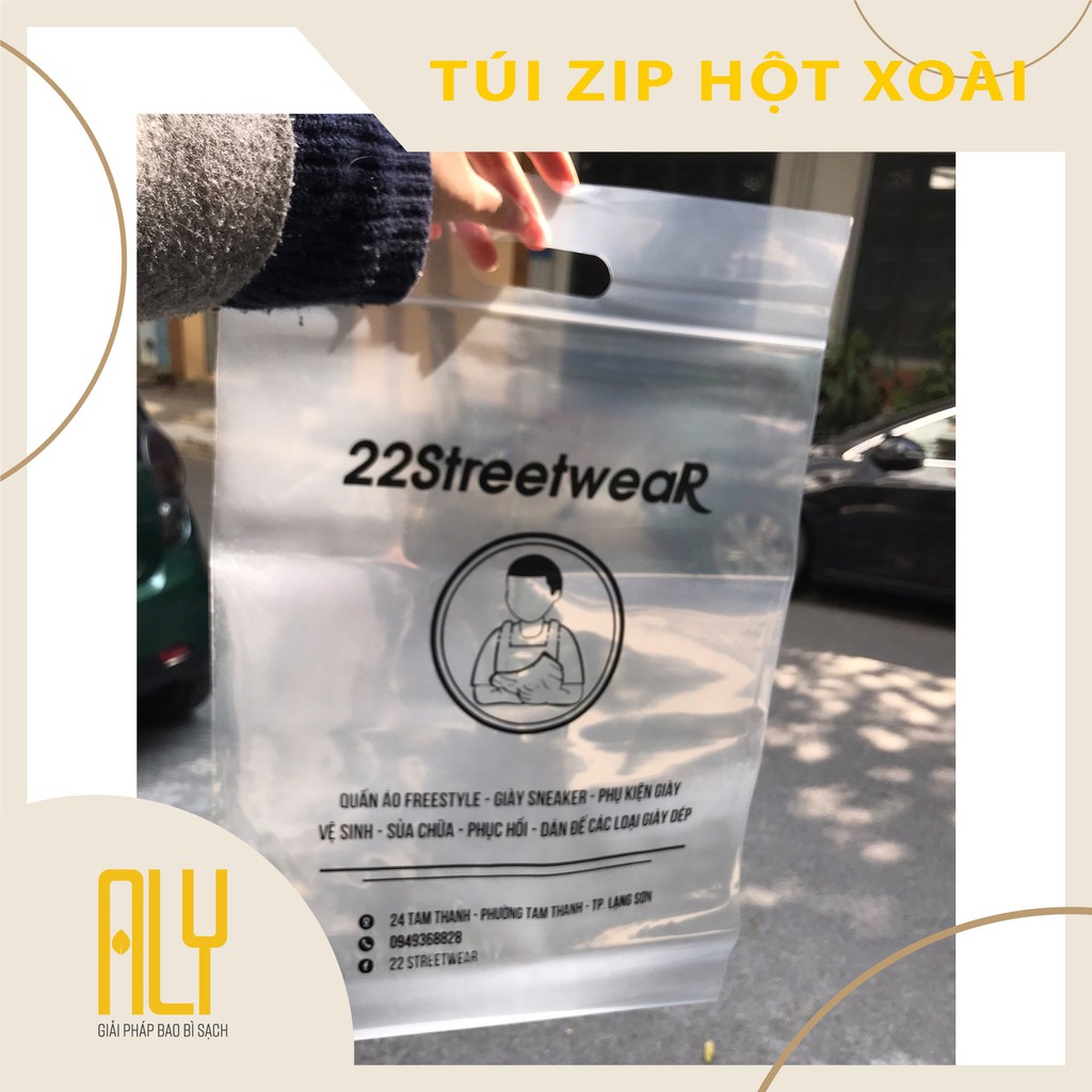 Túi zip hột xoài đựng quần áo tiện lợi 25x35 cm
