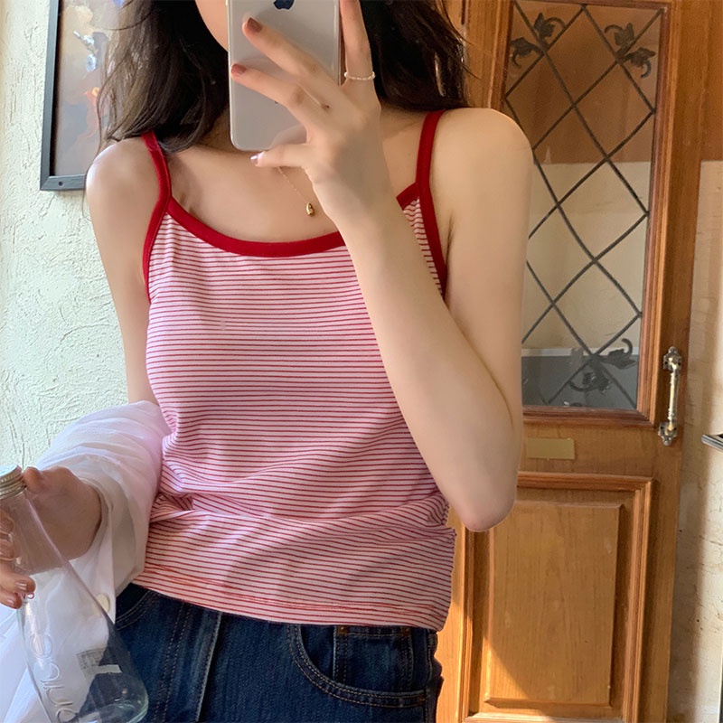 Áo Croptop Sát Nách Kẻ Sọc Màu Sắc Trẻ Trung Ngọt Ngào 44282