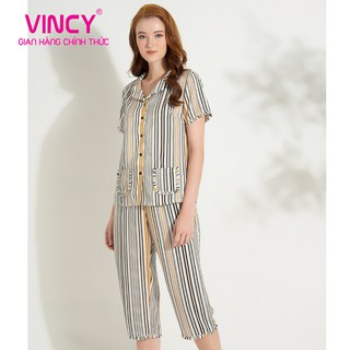 Bộ đồ satin lửng nữ vincy thoáng mát bls021s11