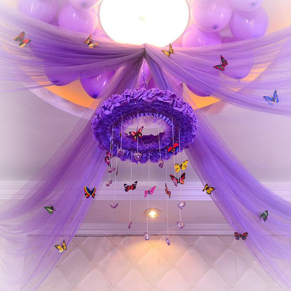 Chair Decor Backdrop Cover Organza Mỏng
