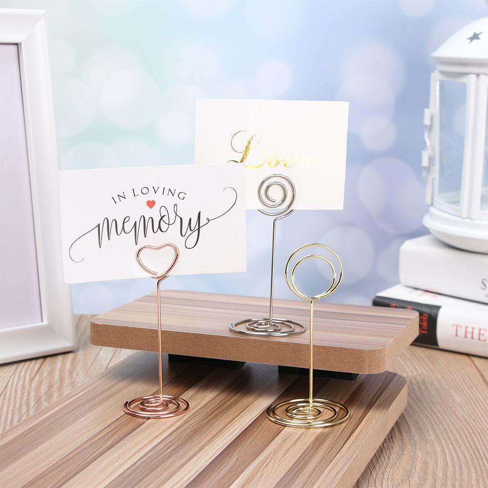 Cầu Vồng 1 / 5 Cái Thẻ Đặt Hoa Hồng|Kẹp Ảnh Để Bàn Hình Trái Tim Lãng Mạn