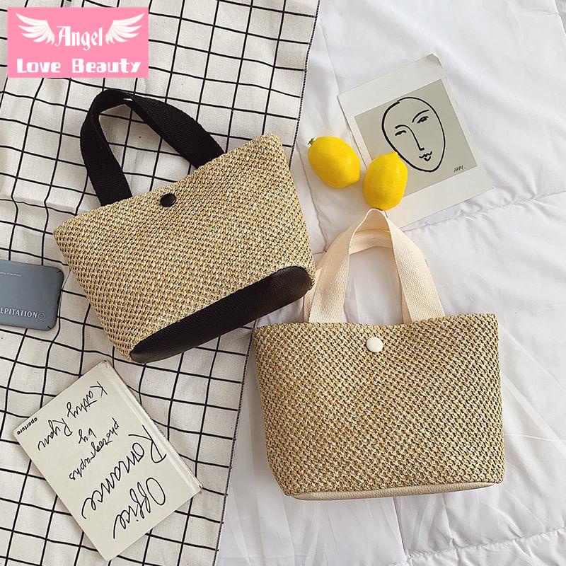 Thiên Thần~Hàng Có Sẵn] Túi Xô Đeo Vai Dệt Rơm Thời Trang Mùa Hè Phong Cách Phương Tây Dành Cho Nữ 2022