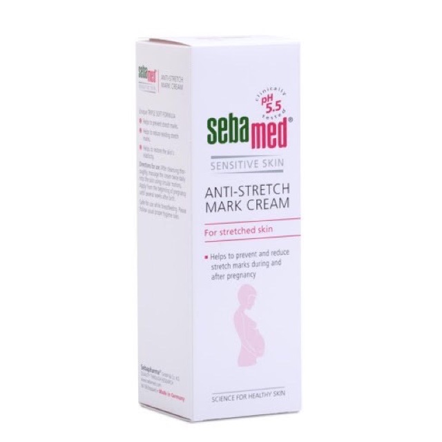 Kem ngăn ngừa rạn da khi mang thai và sau sinh Sebamed pH5.5 Anti Stretch Mark Cream 200ml