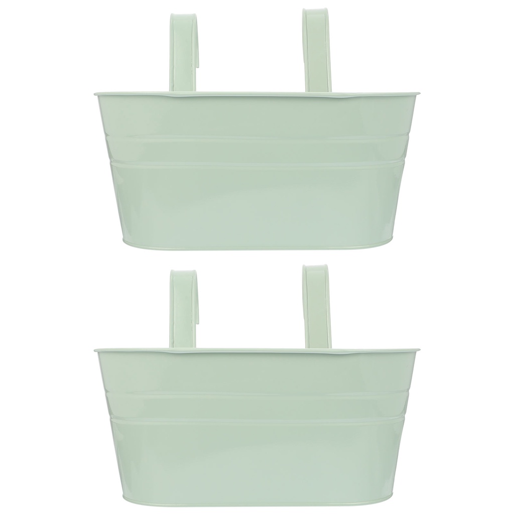 2pcs Detachable Hook Flower Bucket Double Hook Hanging Bucket Iron Bucket