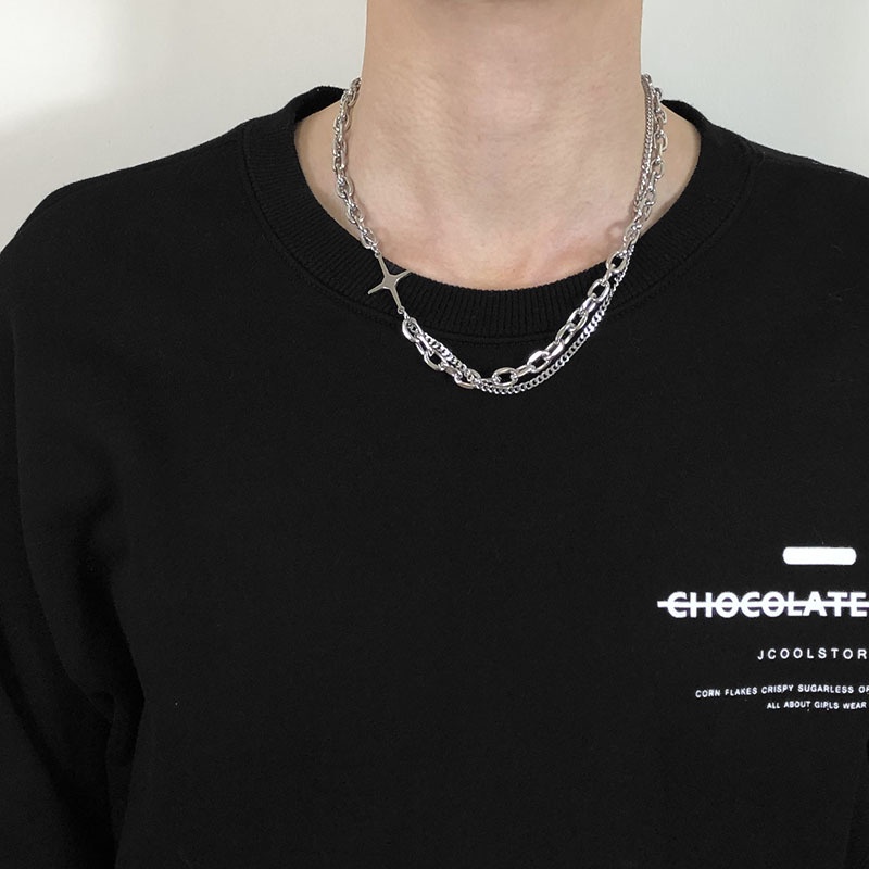 Vòng Cổ Hình Thánh Giá Phong Cách hip hop Đơn Giản Thời Trang