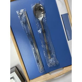 Bộ muỗng đũa Inox đầu dẹt đặc ruột kiểu Hàn Quốc