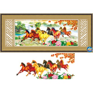 Tranh Đính Đá ABC 3D Mã Đáo Thành Công DF295 , D9409 (KHÁCH TỰ ĐÍNH) KT:110X50CM