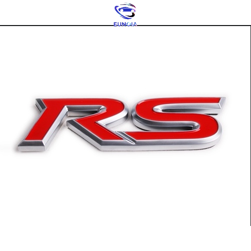 Decal logo kim loại chữ RS dán vành chắn bùn phía sau cho xe hơi CHEVROLET