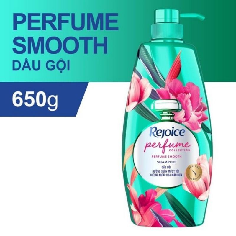 Dầu gội dưỡng suôn mượt Rejoice nước hoa 650g - Hoa mẫu đơn