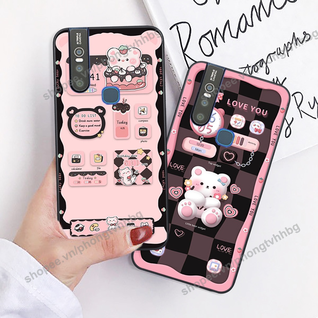 Ốp lưng Vivo V15 / V15 Pro gấu,thỏ trắng , đồng hồ dễ thương cute cực đẹp