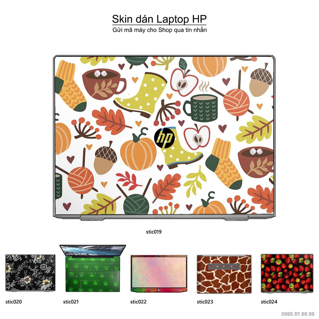 Skin dán Laptop HP in hình Hoa văn sticker nhiều mẫu 4 (inbox mã máy cho Shop)