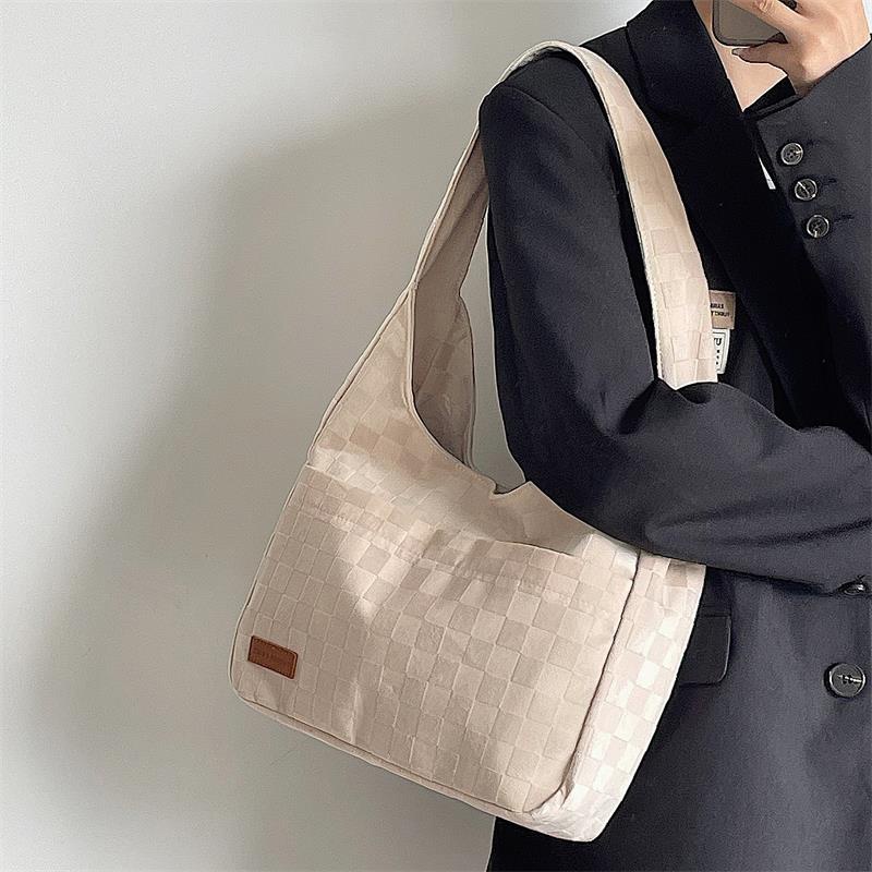 Túi xách IELGY đeo vai họa tiết kẻ sọc phong cách đơn giản chất lượng cao cho nữ