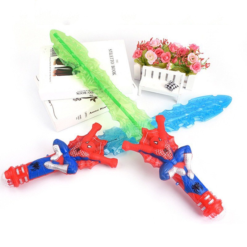 Bộ đồ chơi mô hình chiếc kiếm của siêu anh hùng Avenger người nhện có âm thanh và đèn hộ trợ chơi tối