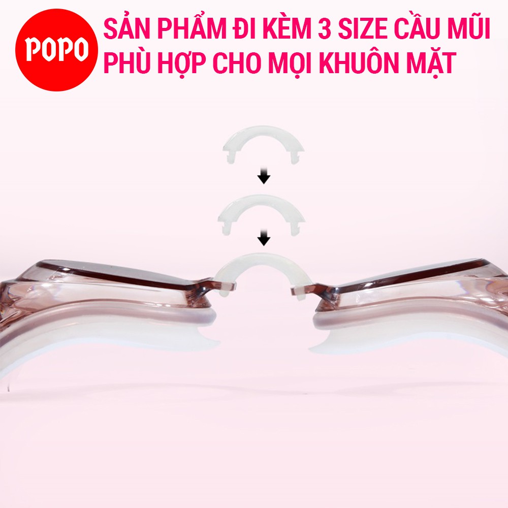 Kính bơi cận thị có độ từ 1,5 đến 8.0 độ POPO phù hợp với người lớn và trẻ em trên 6 tuổi, chống UV