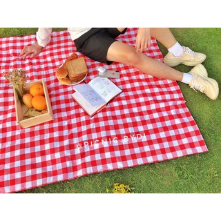Thảm picnic caro Đỏ handmade