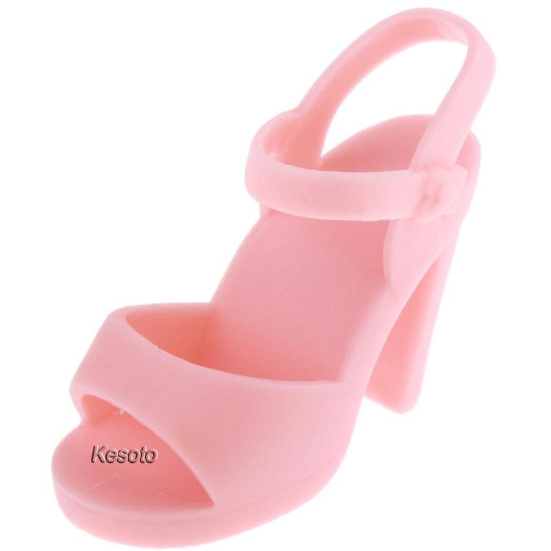 Giày Cao Gót Màu Hồng Xinh Xắn Cho Búp Bê BJD 1 / 4