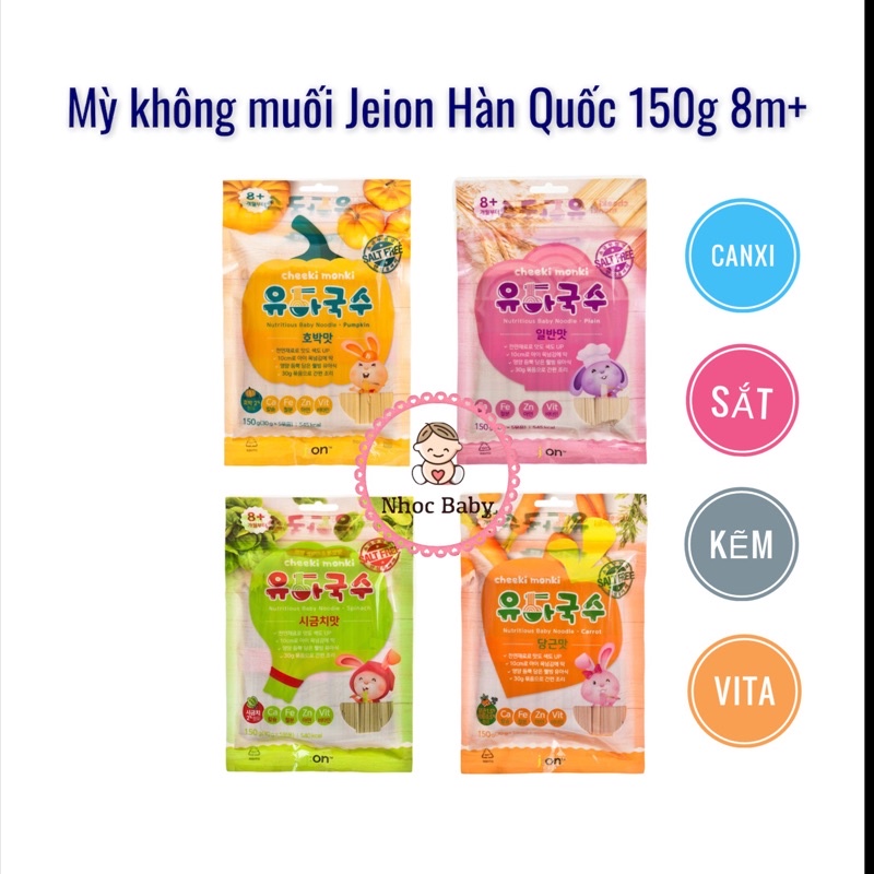 Mỳ somen dinh dưỡng Cheeki Monki tách muối cho bé 8m+ 150g (Hàn Quốc)