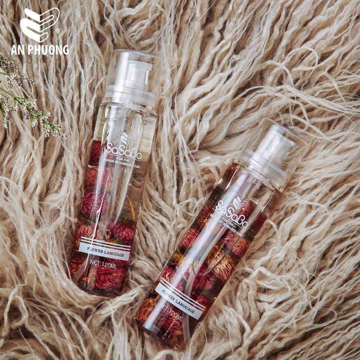 Tinh dầu dưỡng tóc hoa Ngôn cho tóc khô hư tổn Sasaba Sluj flower 120ml