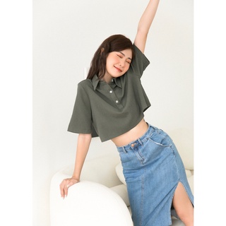 Chân váy jeans dài xẻ MIEU - HM17