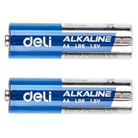 Vỉ 2 viên Pin kiềm AA LR6 1.5V Deli - Pin Alkaline 18500