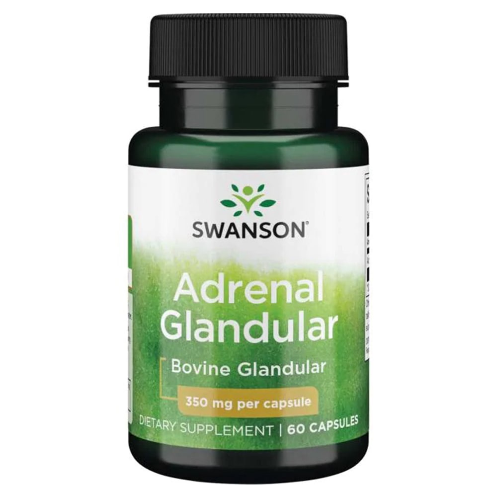 Swanson Adrenal Glandular Bovine Glandular 350mg - Viên uống hỗ trợ chức năng tuyến thượng thận 60 viên