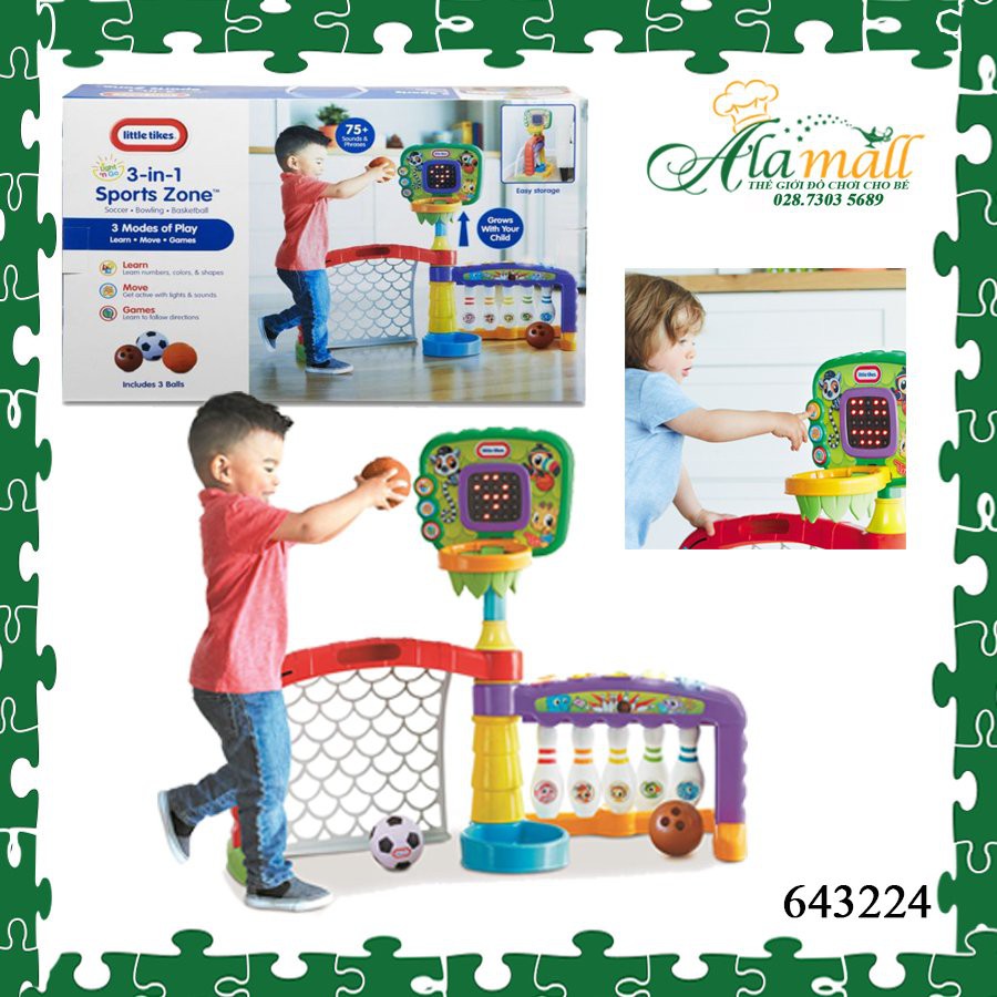 Bộ đồ chơi Little Tikes - 3-in-1 Sports Zone