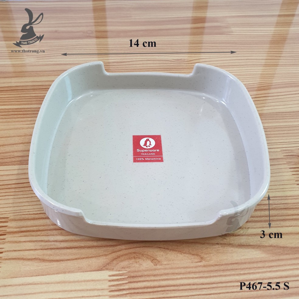 Khay buffet melamine kiểu Nhật đựng thịt, hải sản, shushi có thể xếp tầng Superware Thái