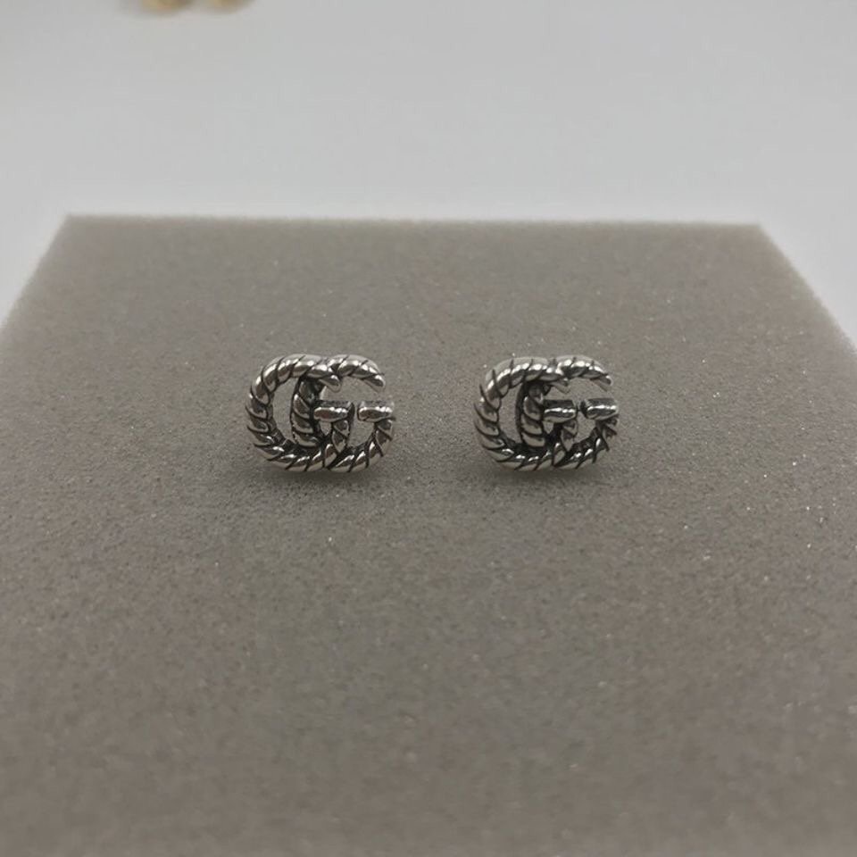 Khuyên Tai Dạng Vòng Bằng Thép Titan In Logo Gucci Thời Trang Dành Cho Nữ