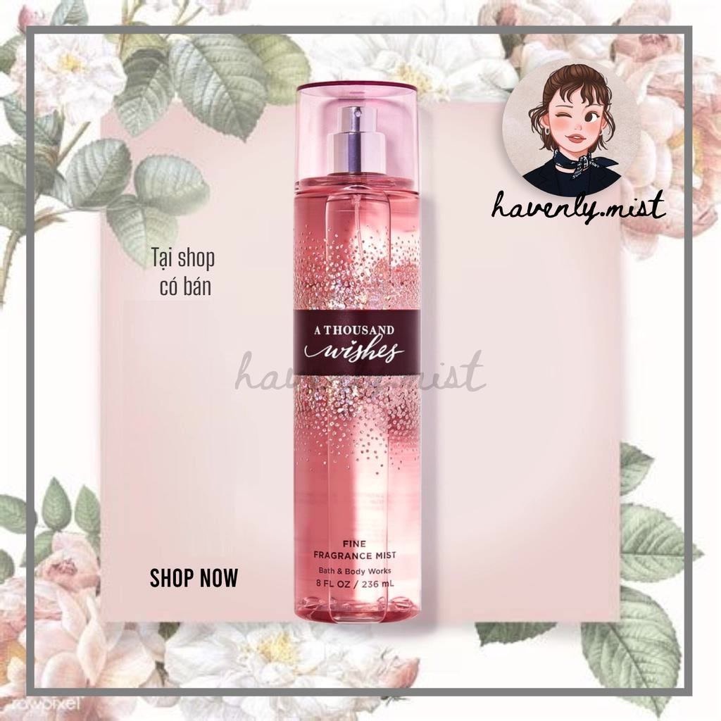 ʜᴀᴠᴇɴʟʏ.ᴍɪsᴛ ┋ Xịt Thơm Toàn Thân Bath and Body Works A Thousand Wishes Mist