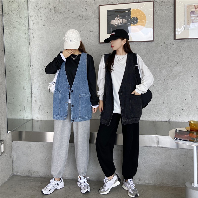 Áo gile jean, Áo denim nữ xuân hè năng động