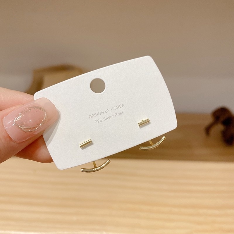 Khuyên Tai Mạ Vàng Hình Mặt Cười Thiết Kế Mới