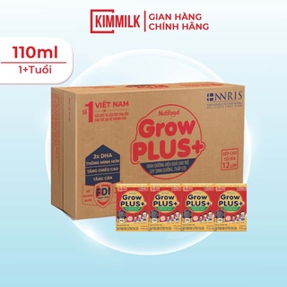 Sữa bột pha sẵn Nutifood Growplus đỏ 110ml thùng 48 hộp