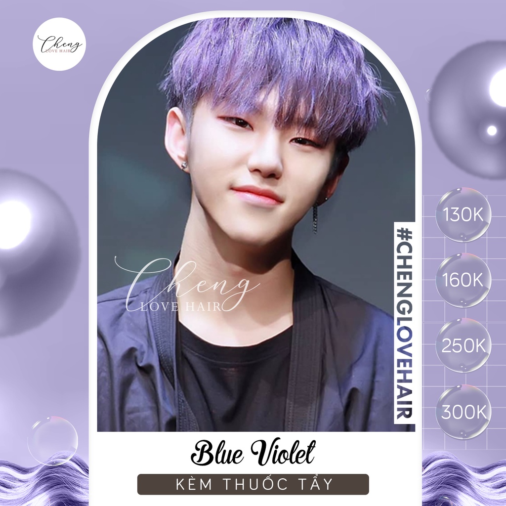 Thuốc Nhuộm Tóc Màu XANH TÍM Nam / BLUE VIOLET | Chenglovehair, Chenglovehairs