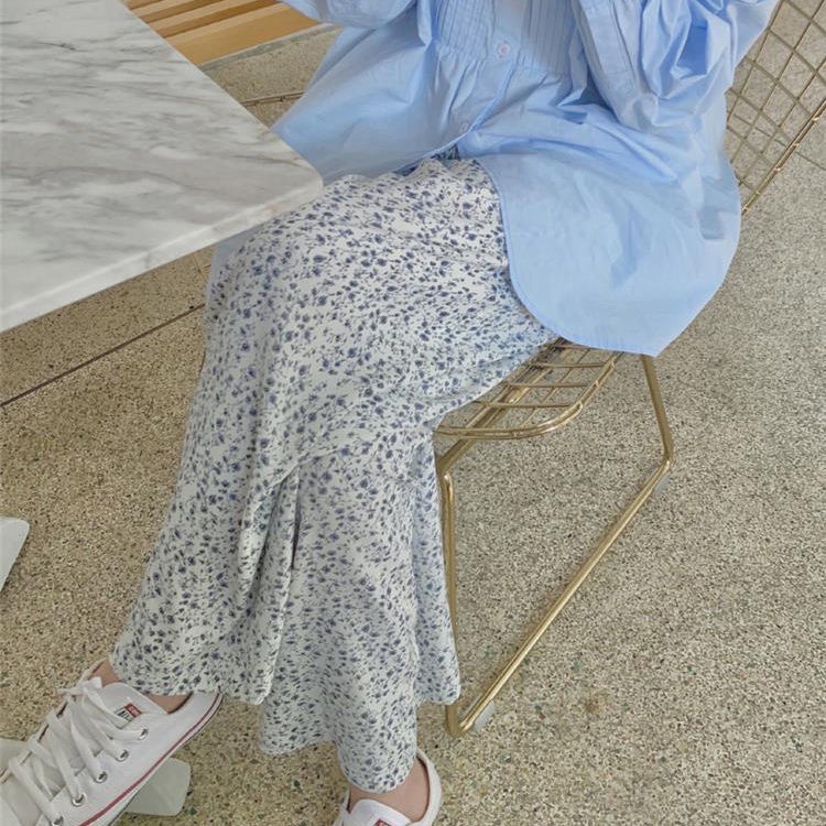 Quần ống rộng Lưng Cao Hoạ Tiết Hoa Thời Trang Mùa Hè Cho Nữ