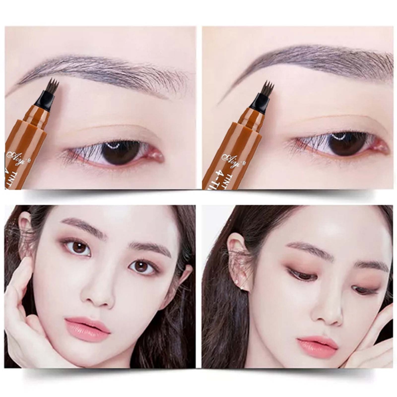 (hàng Mới Về) Bút Kẻ Lông Mày Dạng Phẩy Sợi Đầu Bút Phân Nhánh Tiện Dụng | BigBuy360 - bigbuy360.vn