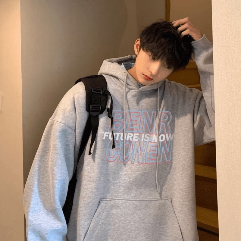 Áo hoodie In Chữ Phong Cách Nhật Bản Thời Trang Cao Cấp Cho Nam Size M-5XL