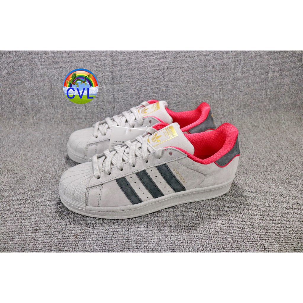 Giày Thể Thao Adidas Superstar Màu Xám Cho Nam Nữ Bz0216