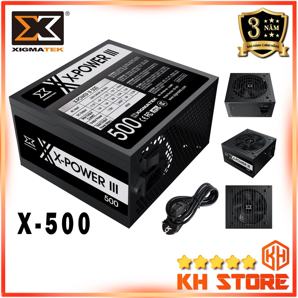 Nguồn máy tính XIGMATEK X-POWER III X-500  450W - Phiên bản mới 2020