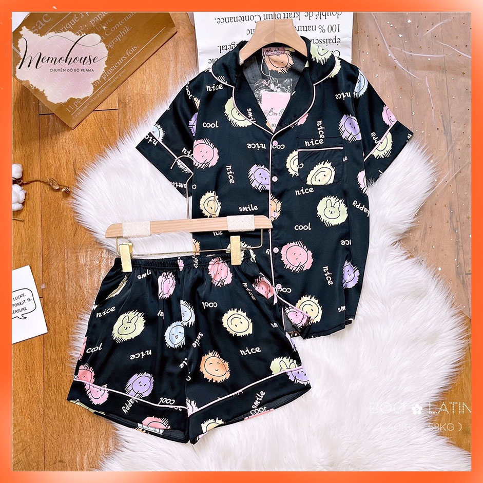 Đồ Mặc Nhà Pijama Lụa Latin Quần ĐÙI Freesize - HÀNG THIẾT KẾ