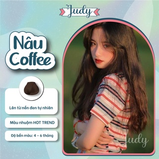 Thuốc nhuộm tóc màu NÂU COFFEE + Tặng gang tay và trợ nhuộm