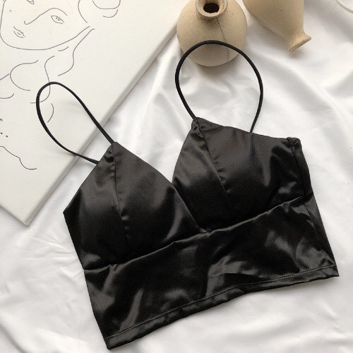 Áo bra satin trơn bóng ❤️ FREESHIP ❤️ Áo lót không gọng bralette hai dây trơn satin bóng bản to - Lolie House | BigBuy360 - bigbuy360.vn